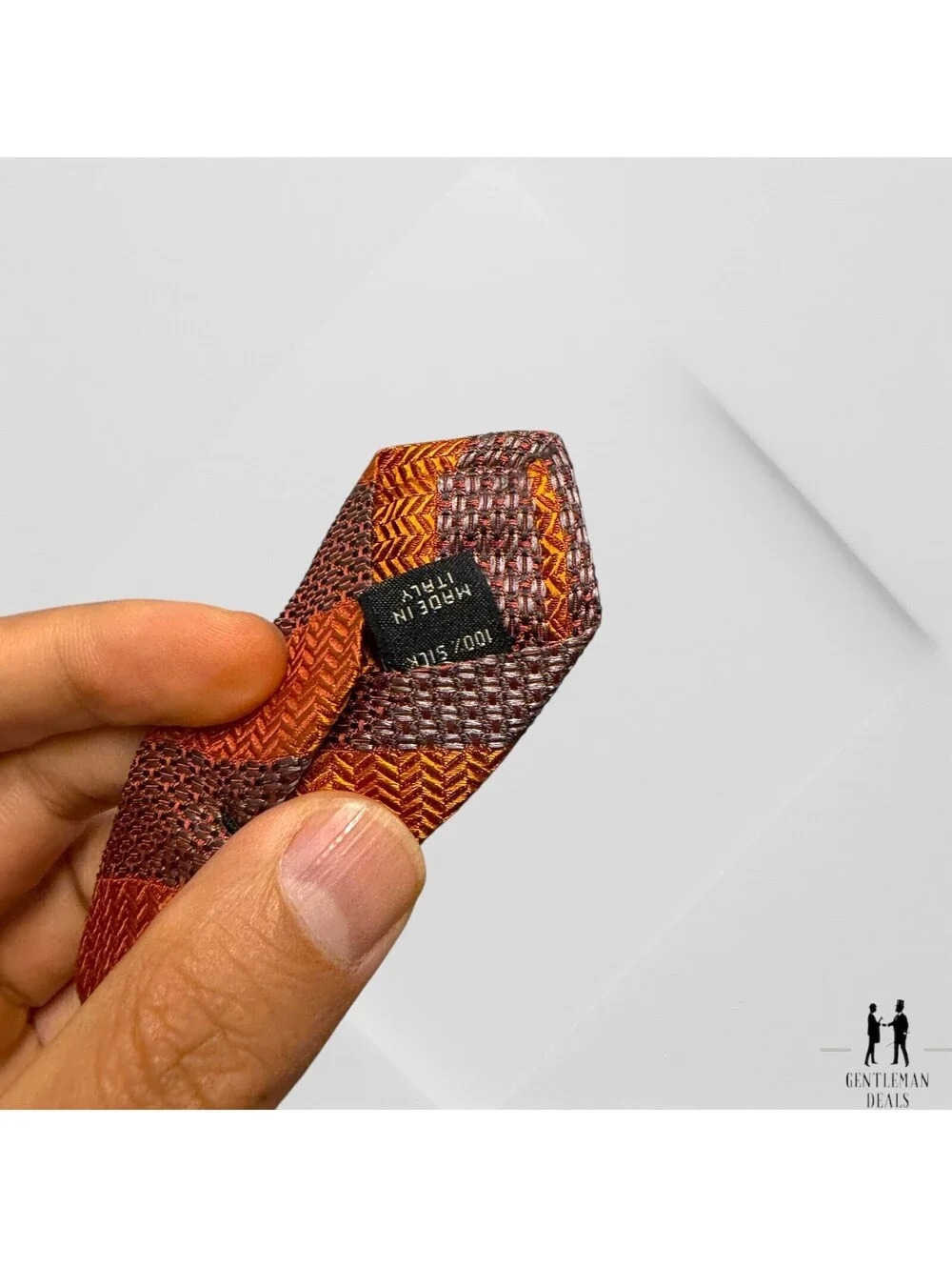 Jos. A. Bank Signature Men's 100%  Silk Necktie Striped Awning Knit Long 58x4
